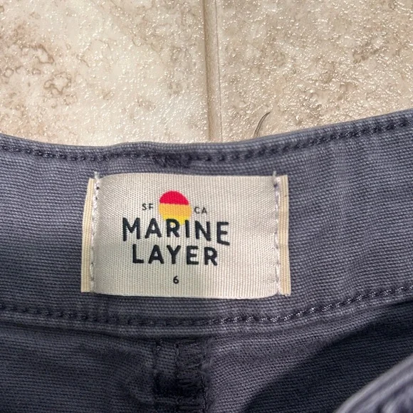 Marine Layer High Waist Navy Shorts - Picture 2 of 4